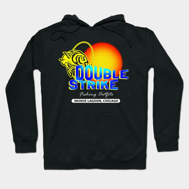 Double Strike Skokie Lagoon, Chicago Hoodie by dejava